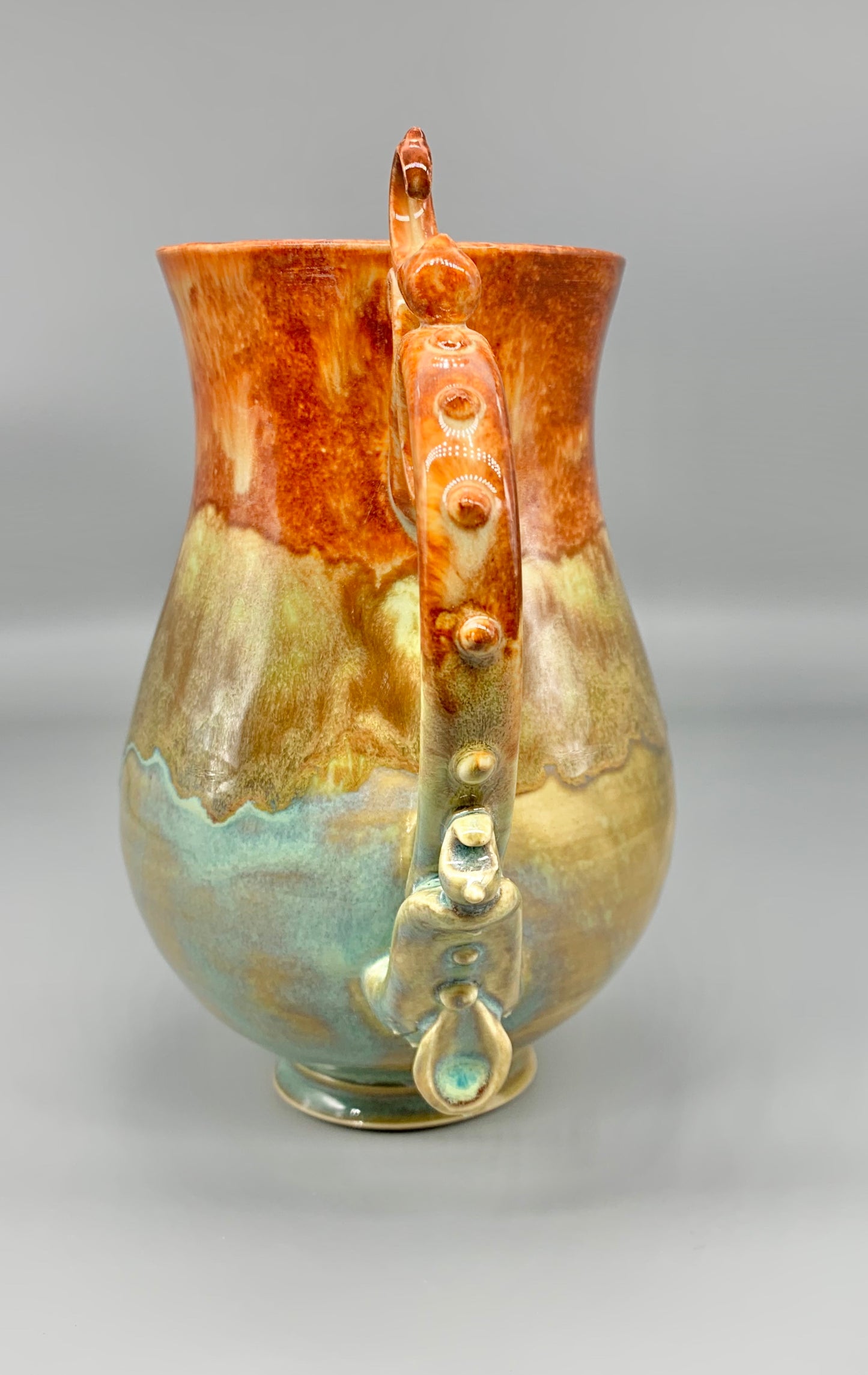 Fire on Water Rose Vine Handle Mug