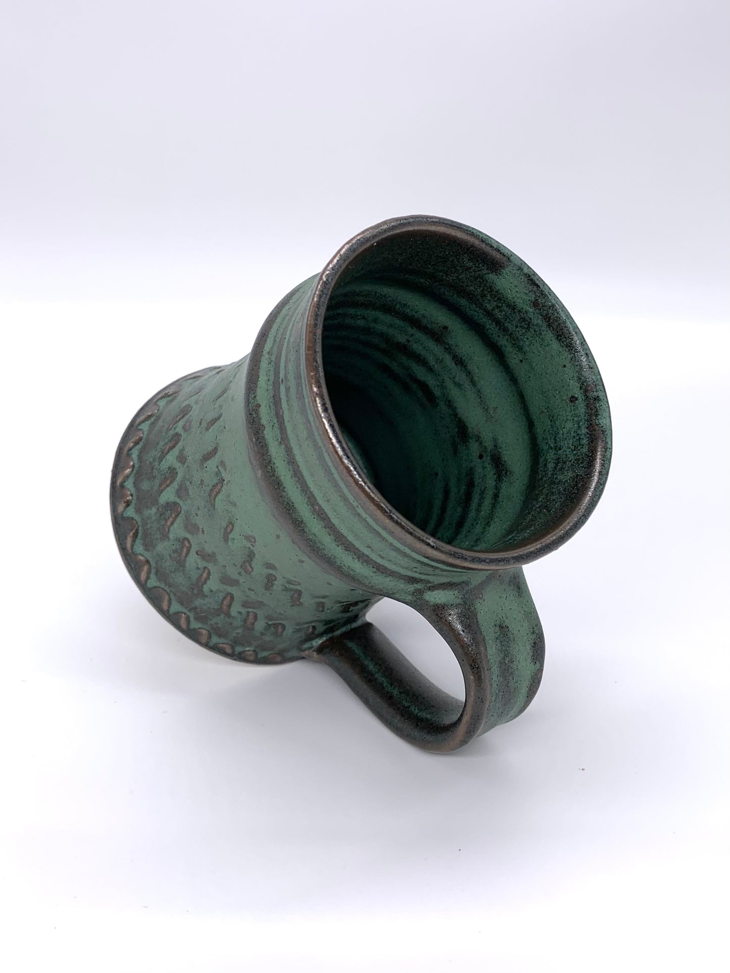 Green and Black Textured Mug