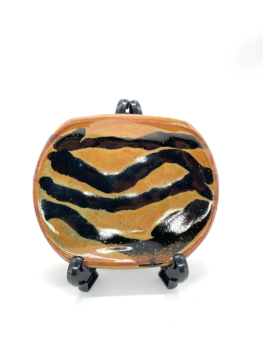 Amber and Black Sushi Plate