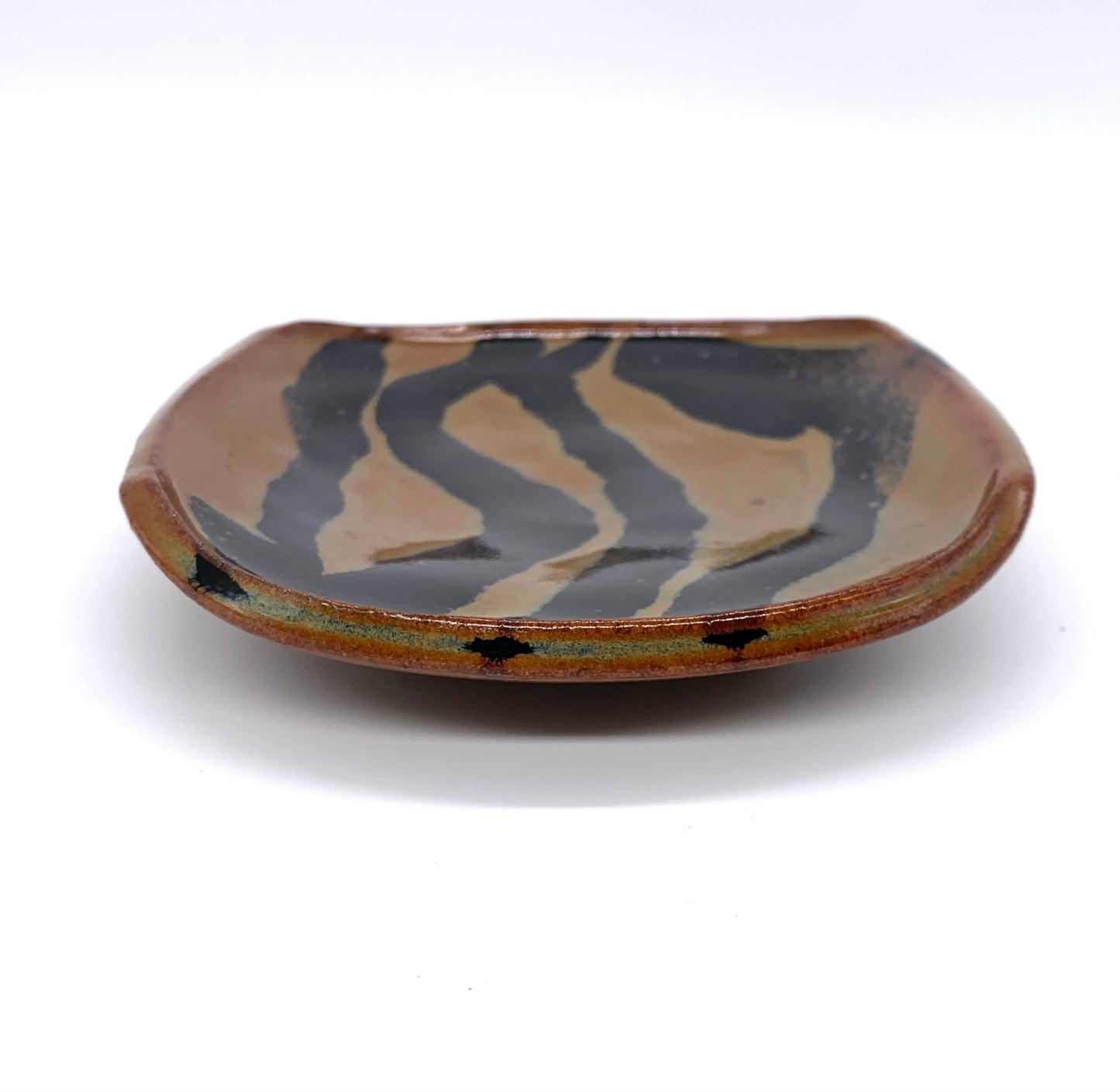 Amber and Black Sushi Plate