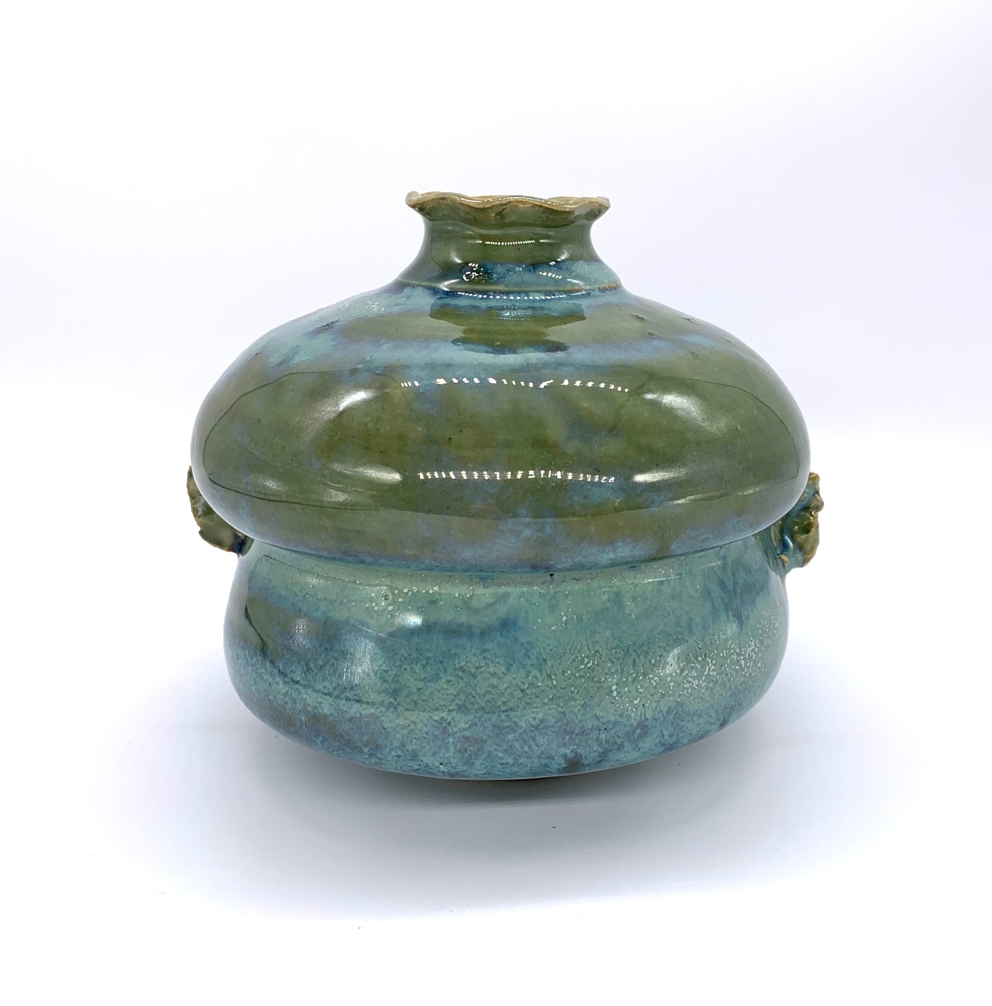 Blue and Green Ikebana Vase