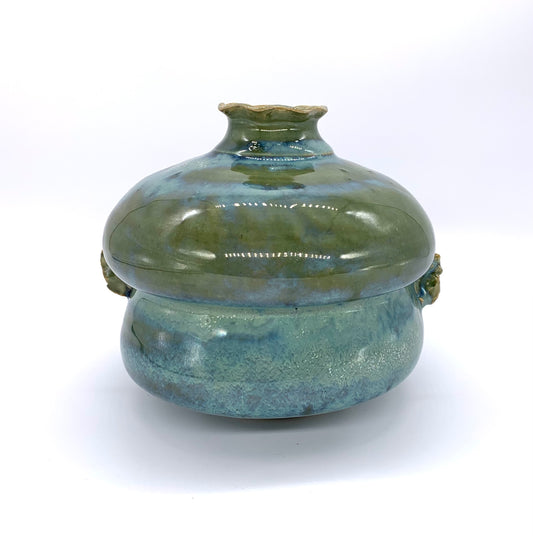 Blue and Green Ikebana Vase